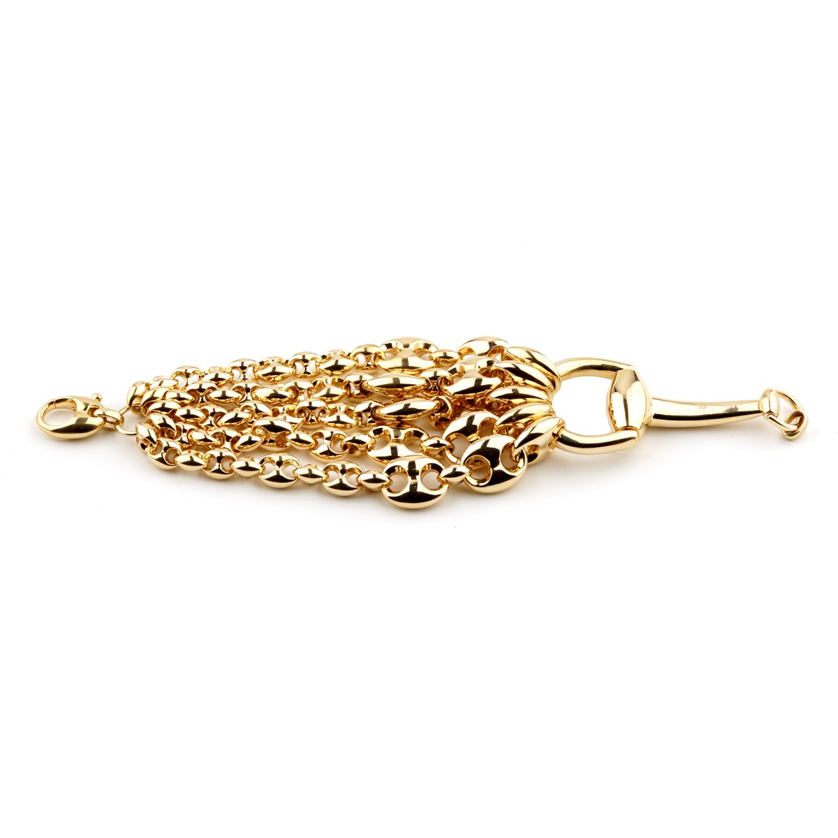Gucci Horsebit Multistrand Gold Bracelet