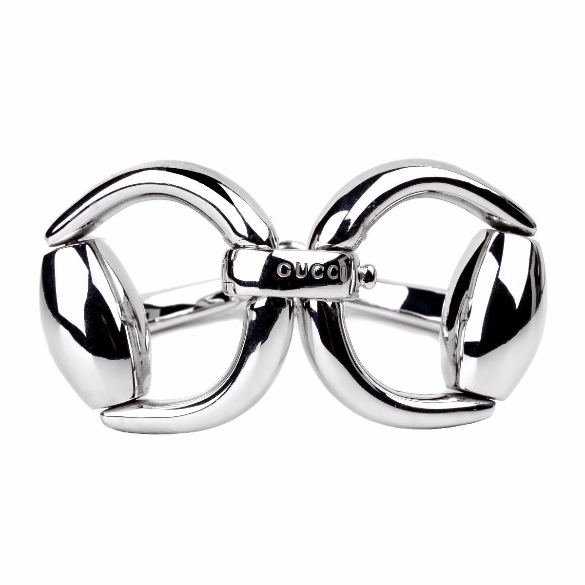 Gucci Horsebit Silver Bangle Bracelet