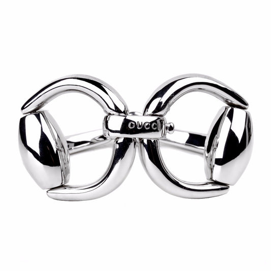 Gucci Horsebit Silver Bangle Bracelet
