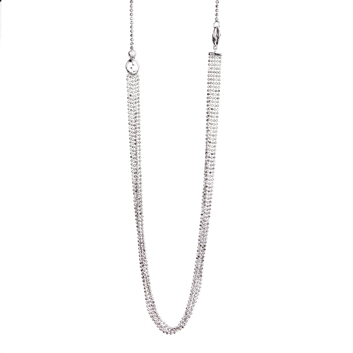 Gucci Multistrand White Gold Diamond Necklace