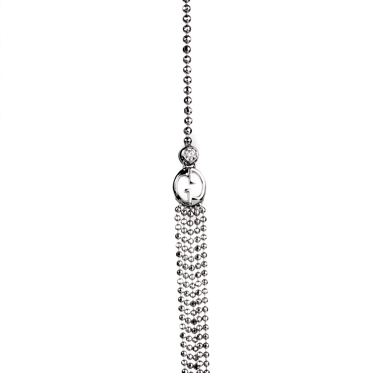 Gucci Multistrand White Gold Diamond Necklace