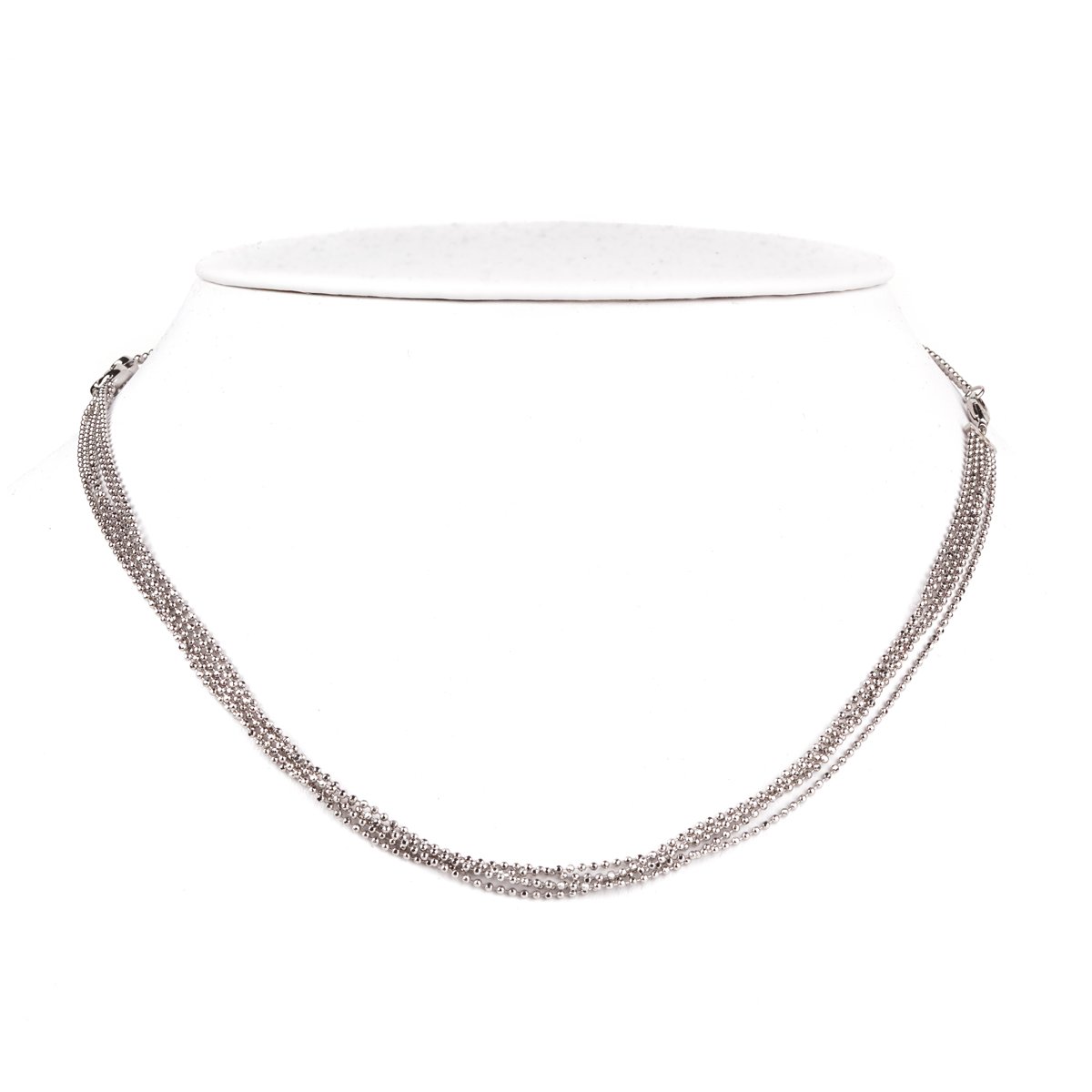 Gucci Multistrand White Gold Diamond Necklace