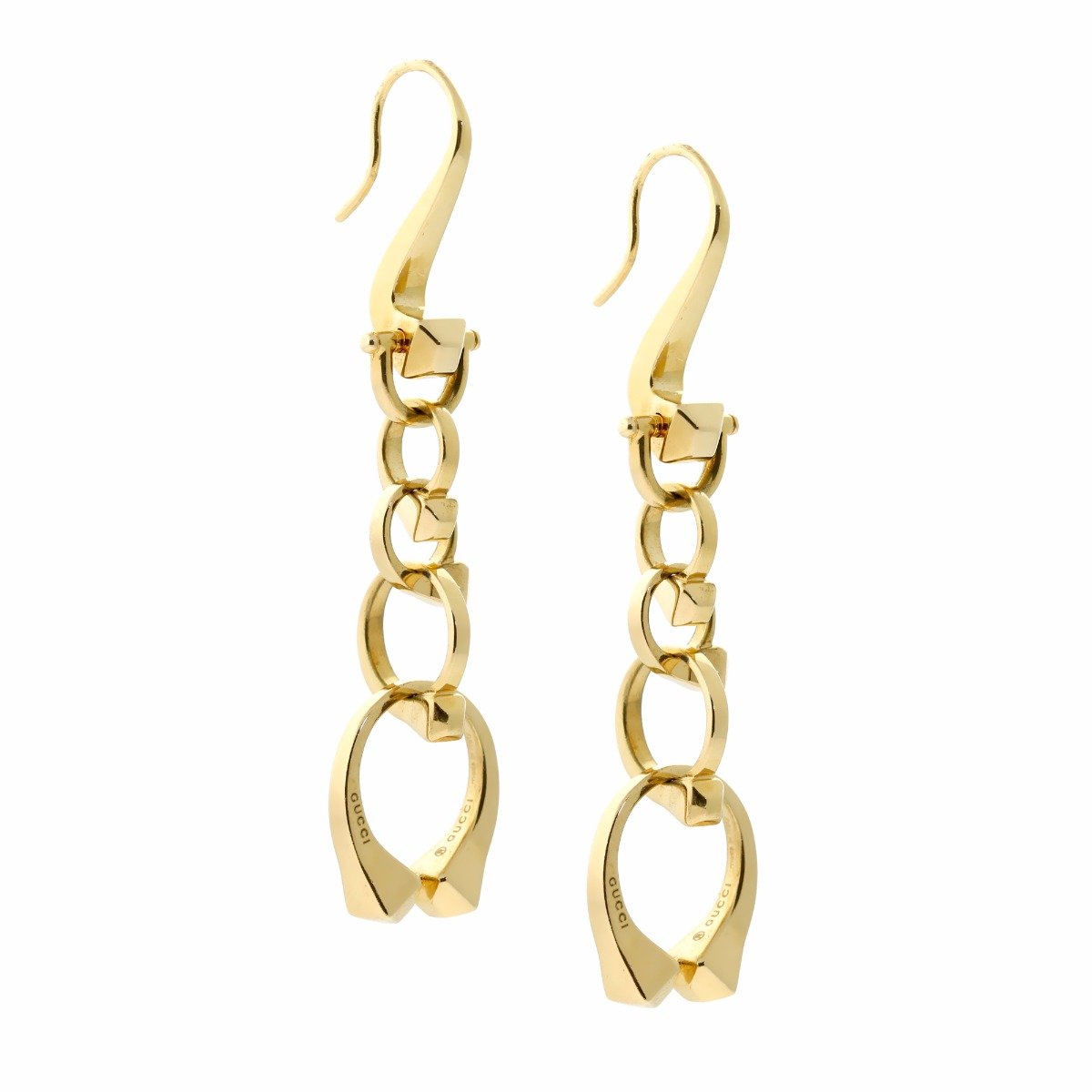 Gucci Nail Gold Drop Earrings