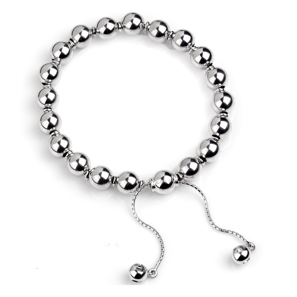 Gucci Silver Bead Bracelet 8"