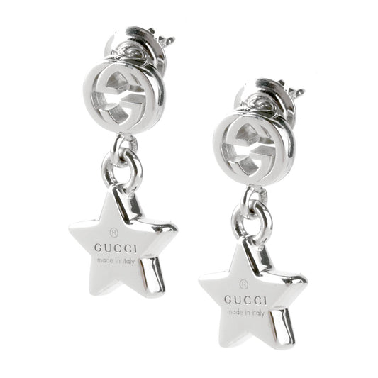 Gucci Star Double G Drop Earrings