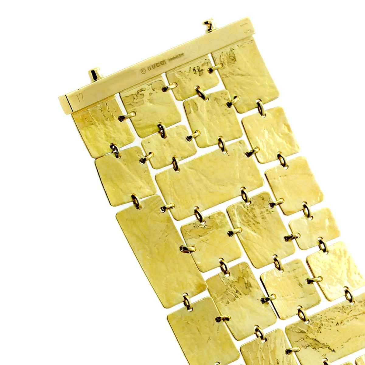 Gucci Textured Gold Bracelet