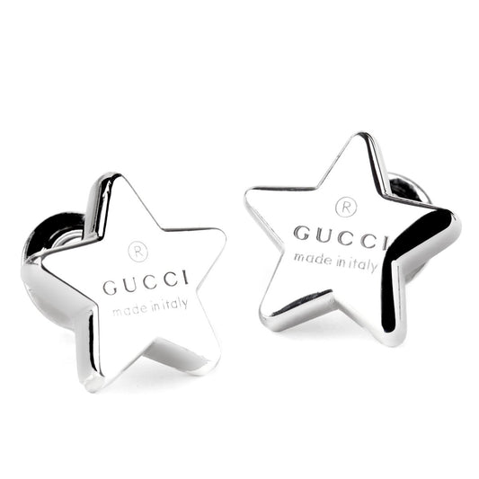 Gucci Trademark Star Silver Earrings
