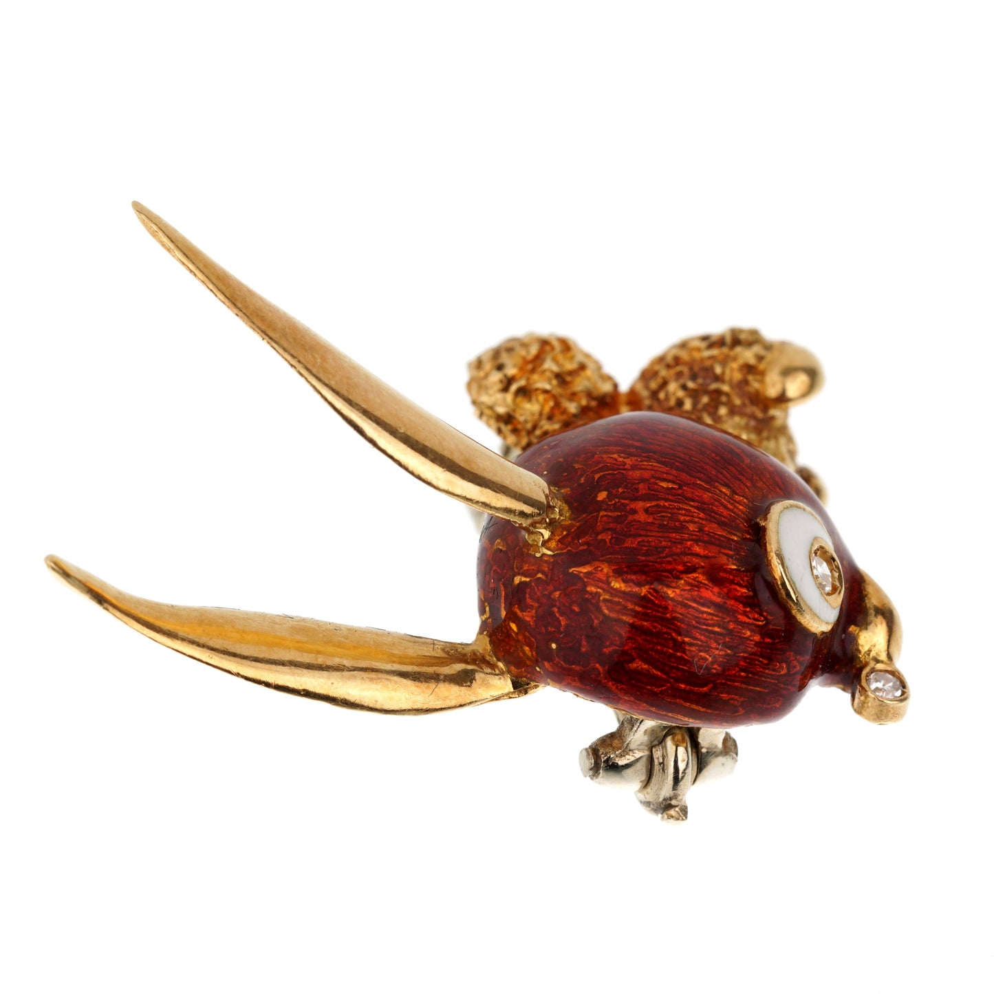 Gucci Vintage 1970s' Whimsical Bunny 18k Yellow Gold Brooch