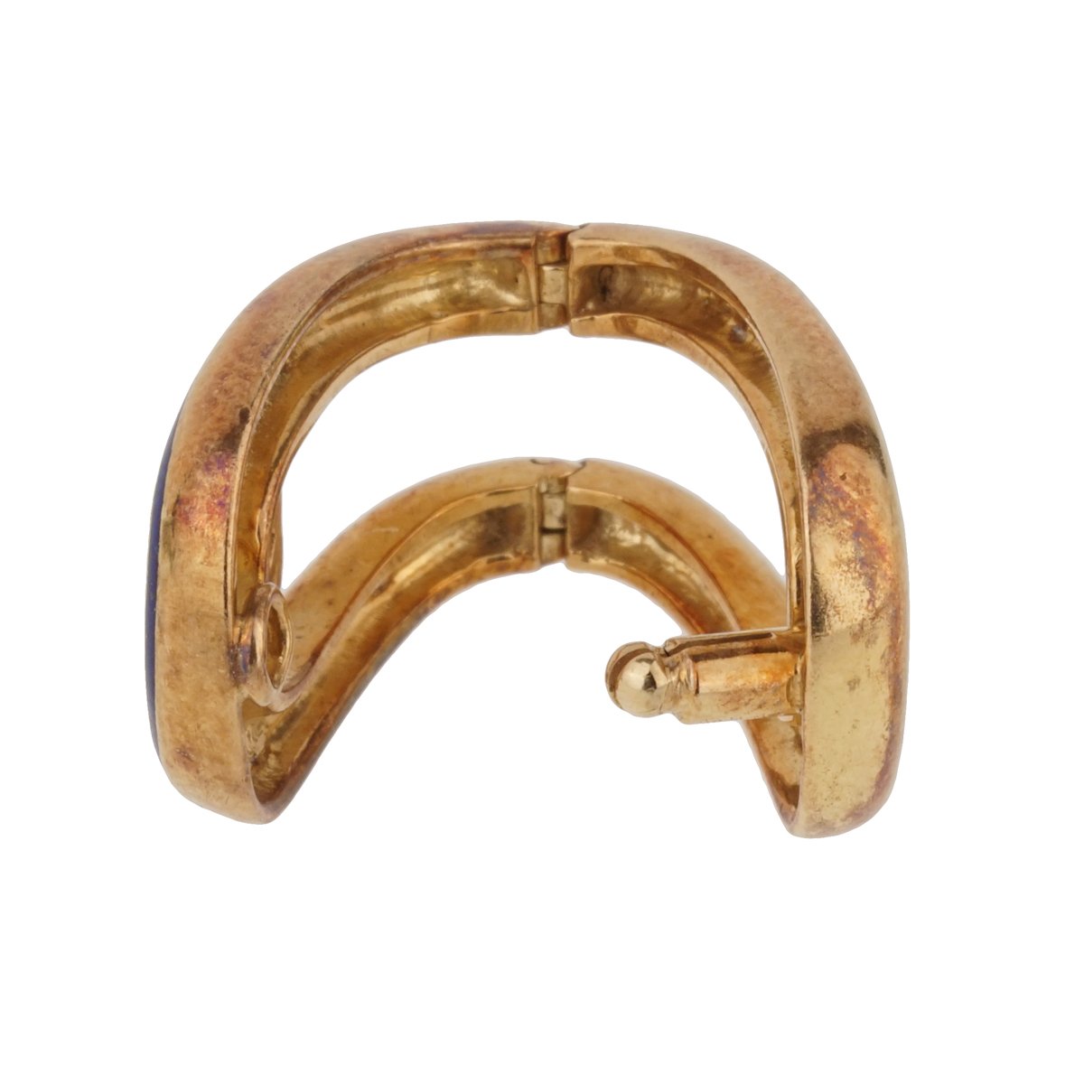 Gucci Vintage Enamel 18k Yellow Gold Cufflinks