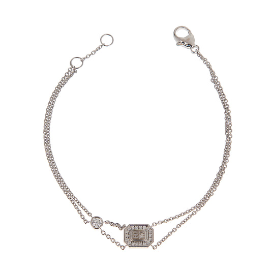 Harry Winston 18k White Gold Diamond Chain Bracelet