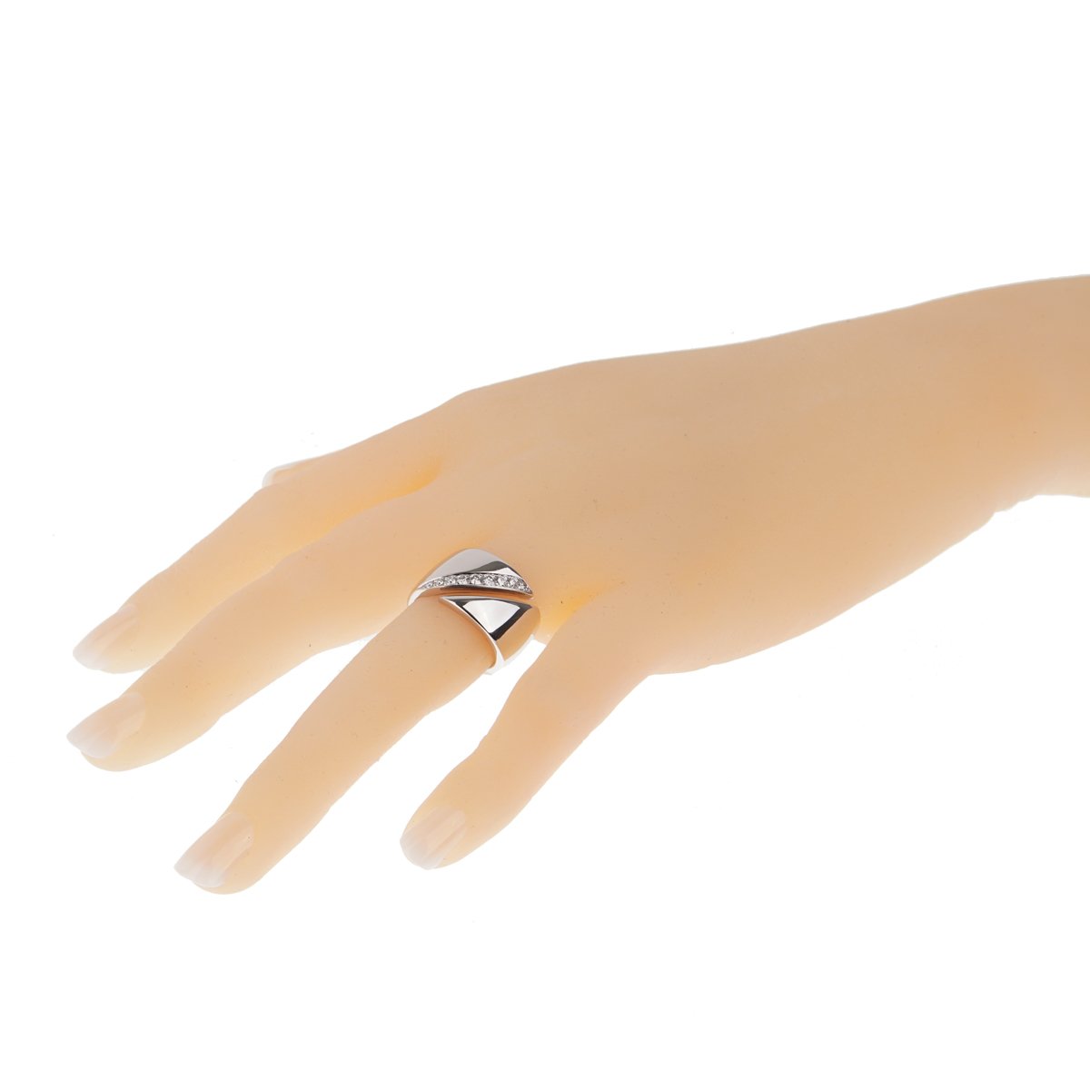 Hermes Bypass Diamond White Gold Ring