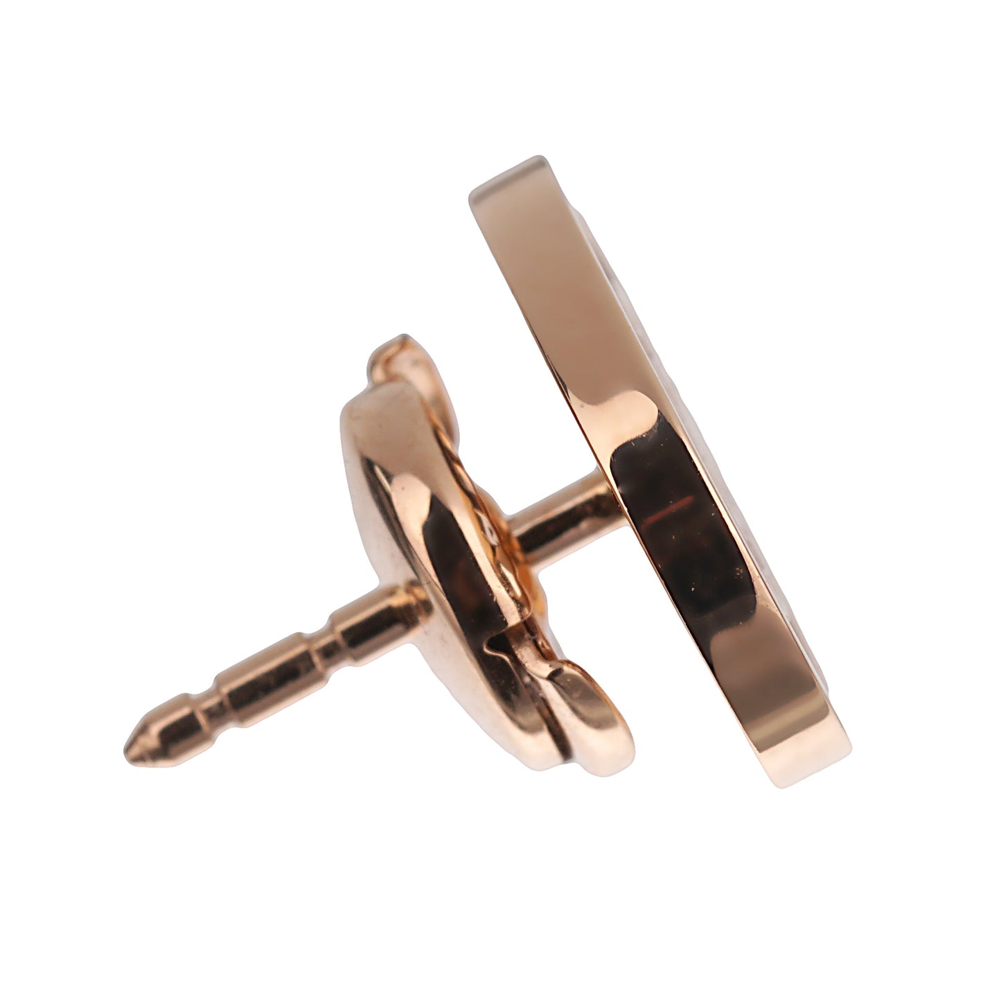 Hermes Chaine d'Ancre Rose Gold Diamond Earrings
