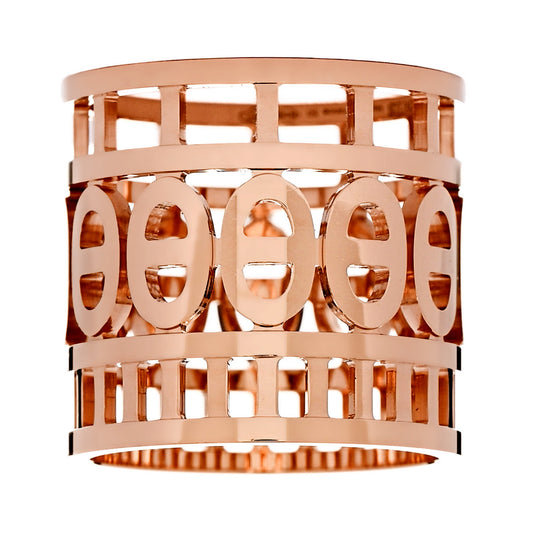 Hermes Chaine d' Ancre Divine 18k Rose Gold Band Ring Sz 5 1/2