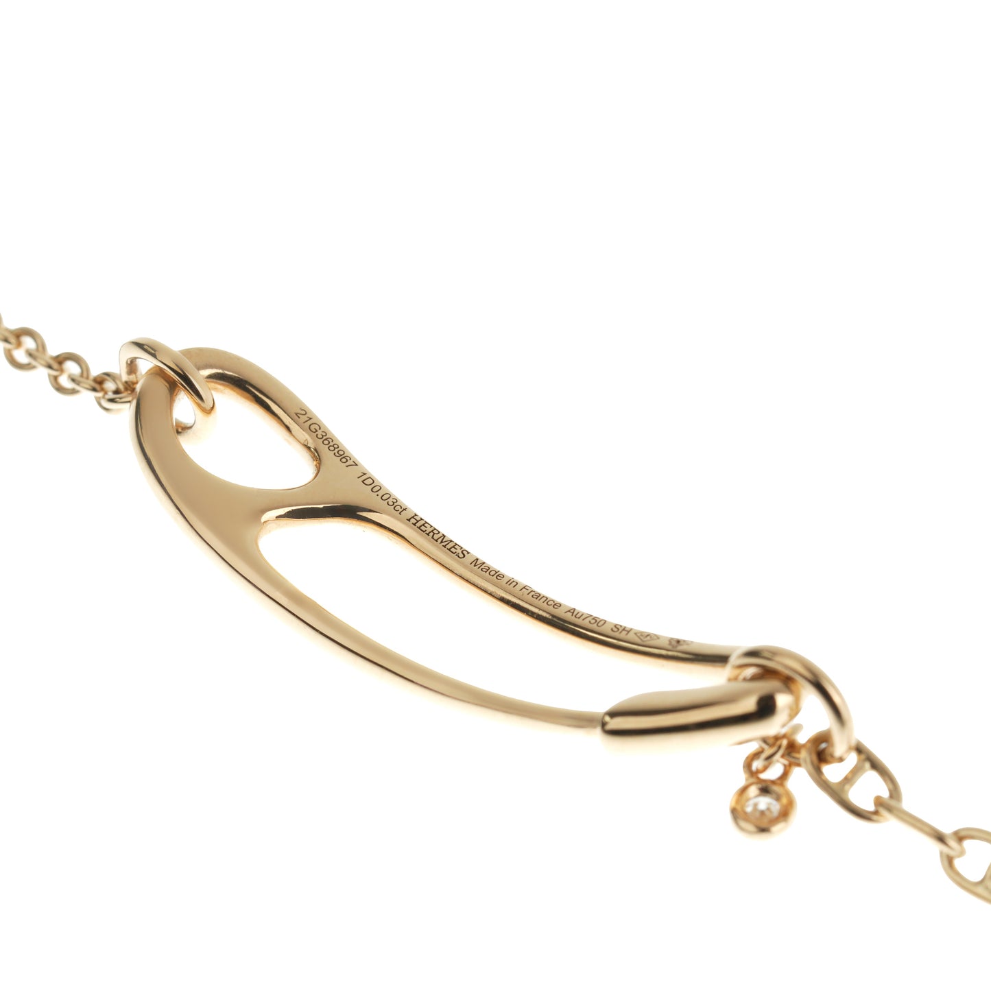 Hermes Chaine d'Ancre Punk Rose Gold Diamond Bracelet