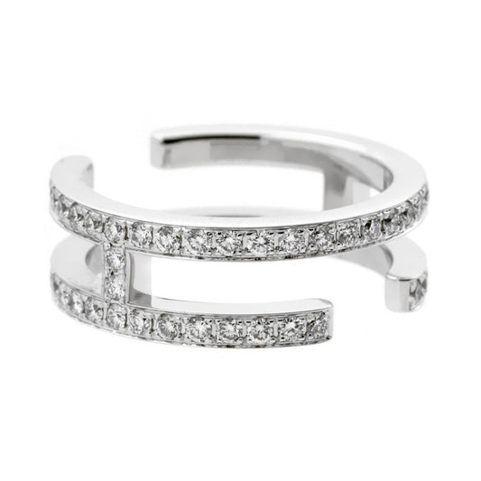 Hermes Diamond Gold H Eternity Ring