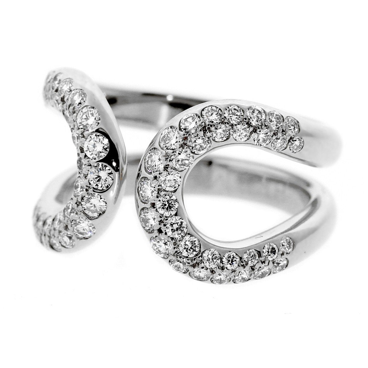 Hermes Diamond H White Gold Cocktail Ring