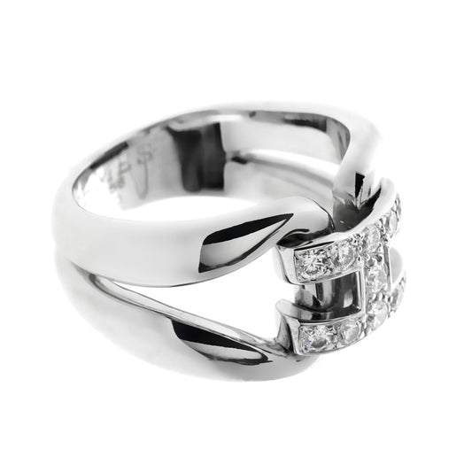 Hermes Diamond H White Gold Ring