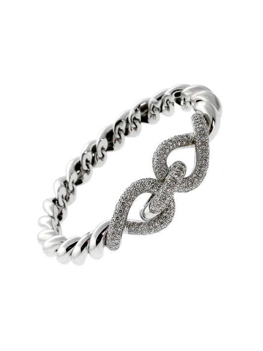 Hermes Diamond White Gold Bracelet
