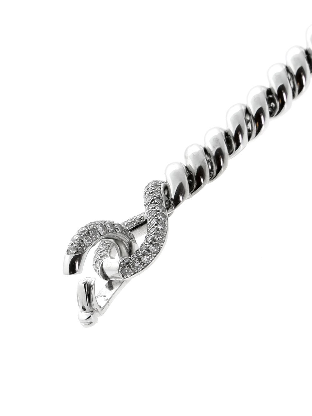 Hermes Diamond White Gold Bracelet