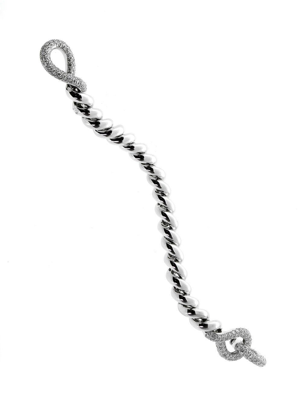 Hermes Diamond White Gold Bracelet
