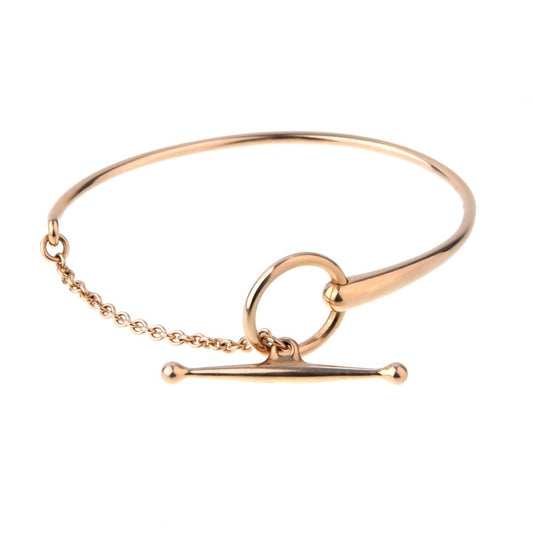 Hermes Filet D Or Rose Gold Bracelet