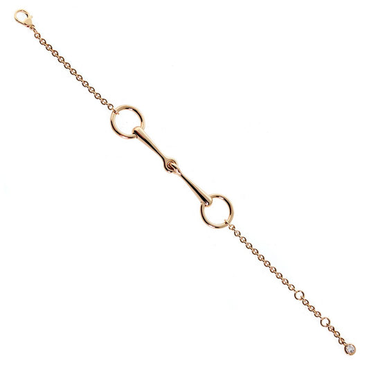 Hermes Filet d'Or Rose Gold Diamond Bracelet