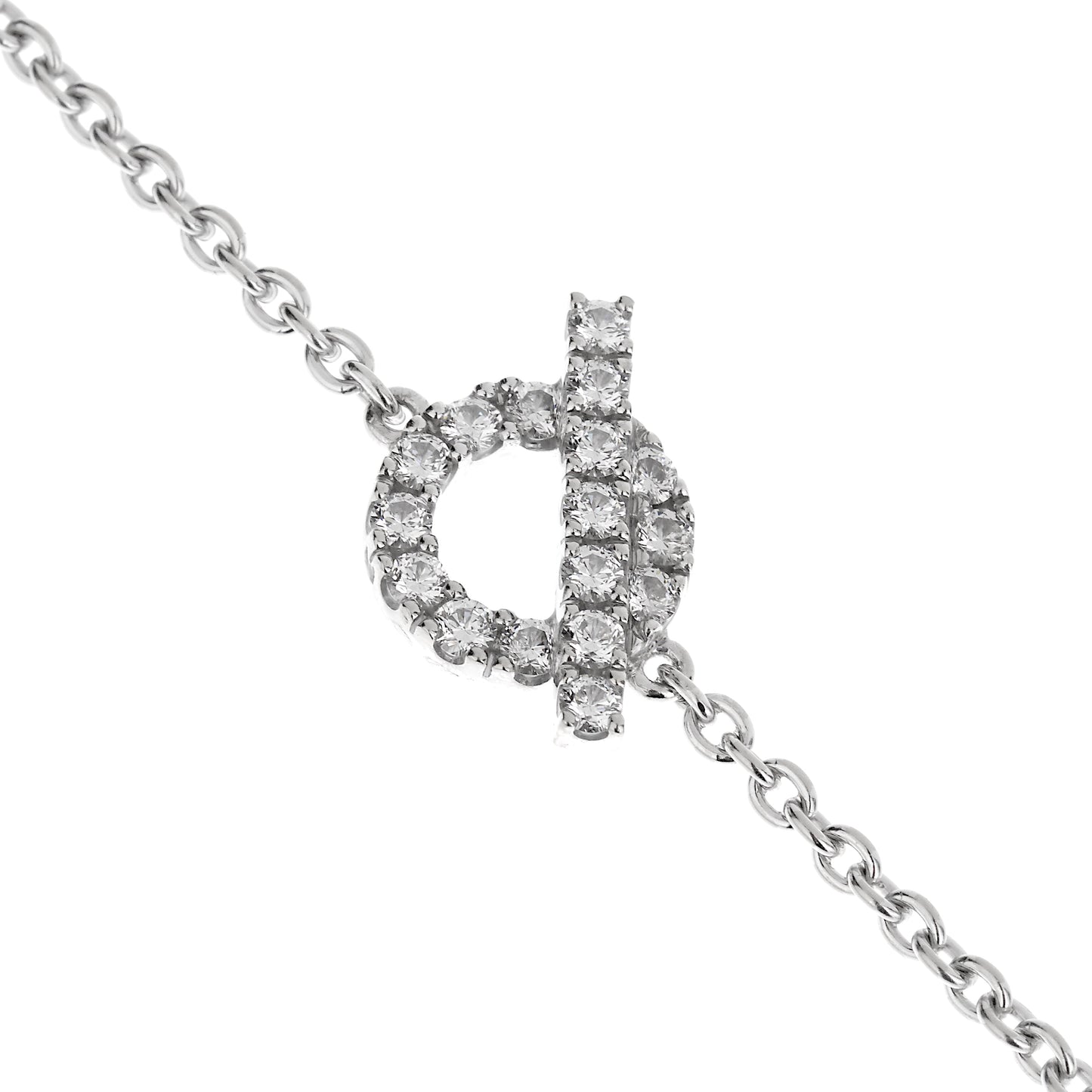 Hermes Finesse Diamond White Gold Chain Bracelet