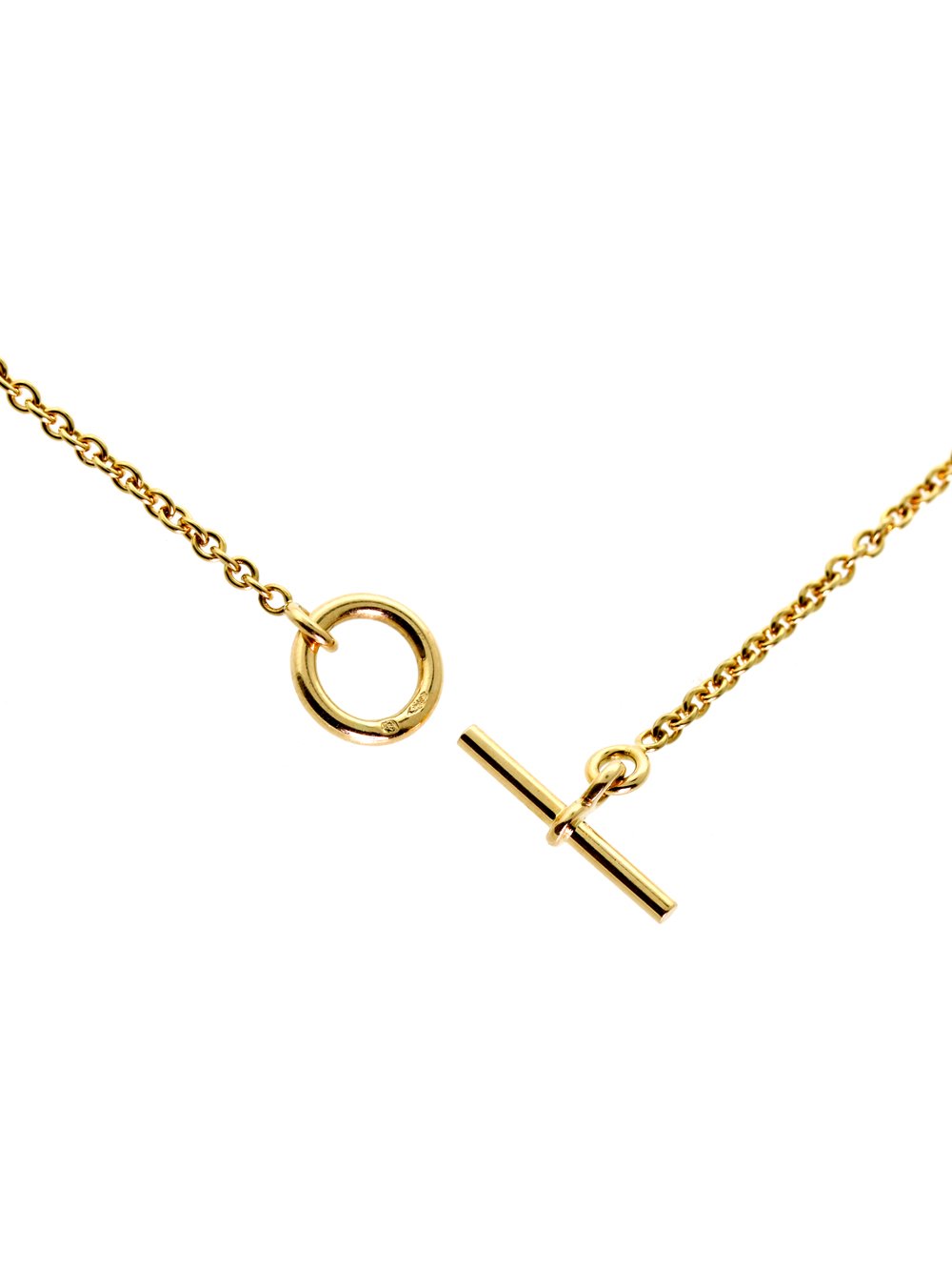 Hermes Gold Diamond Clous De Selle Necklace