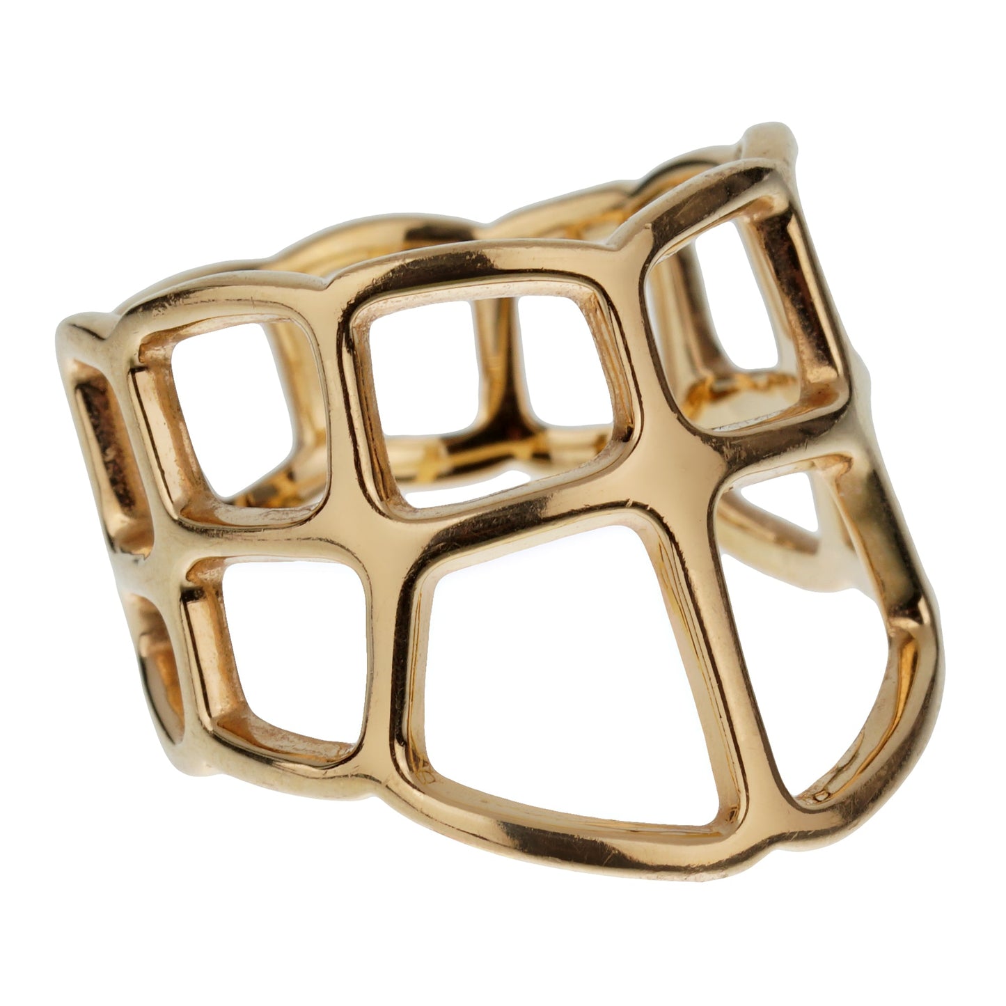 Hermes Niloticus Ombre Rose Gold Cocktail Ring Sz 5 1/2