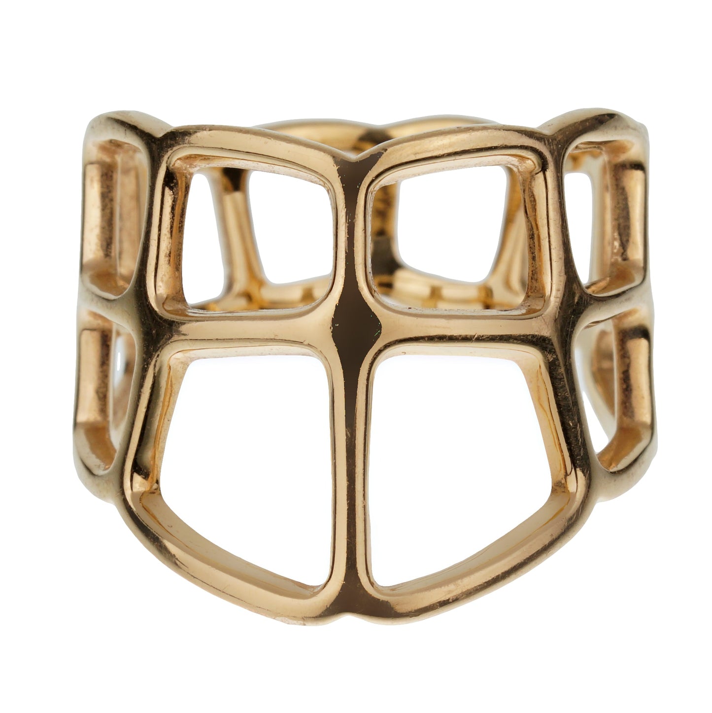 Hermes Niloticus Ombre Rose Gold Cocktail Ring Sz 5 1/2