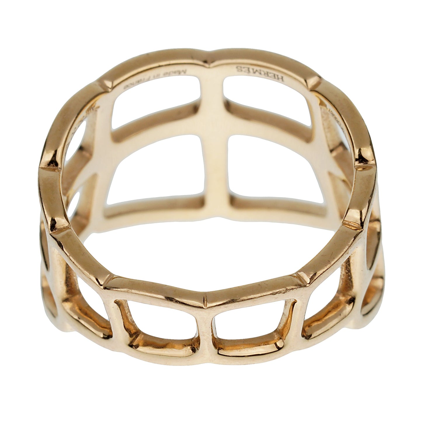 Hermes Niloticus Ombre Rose Gold Cocktail Ring Sz 5 1/2