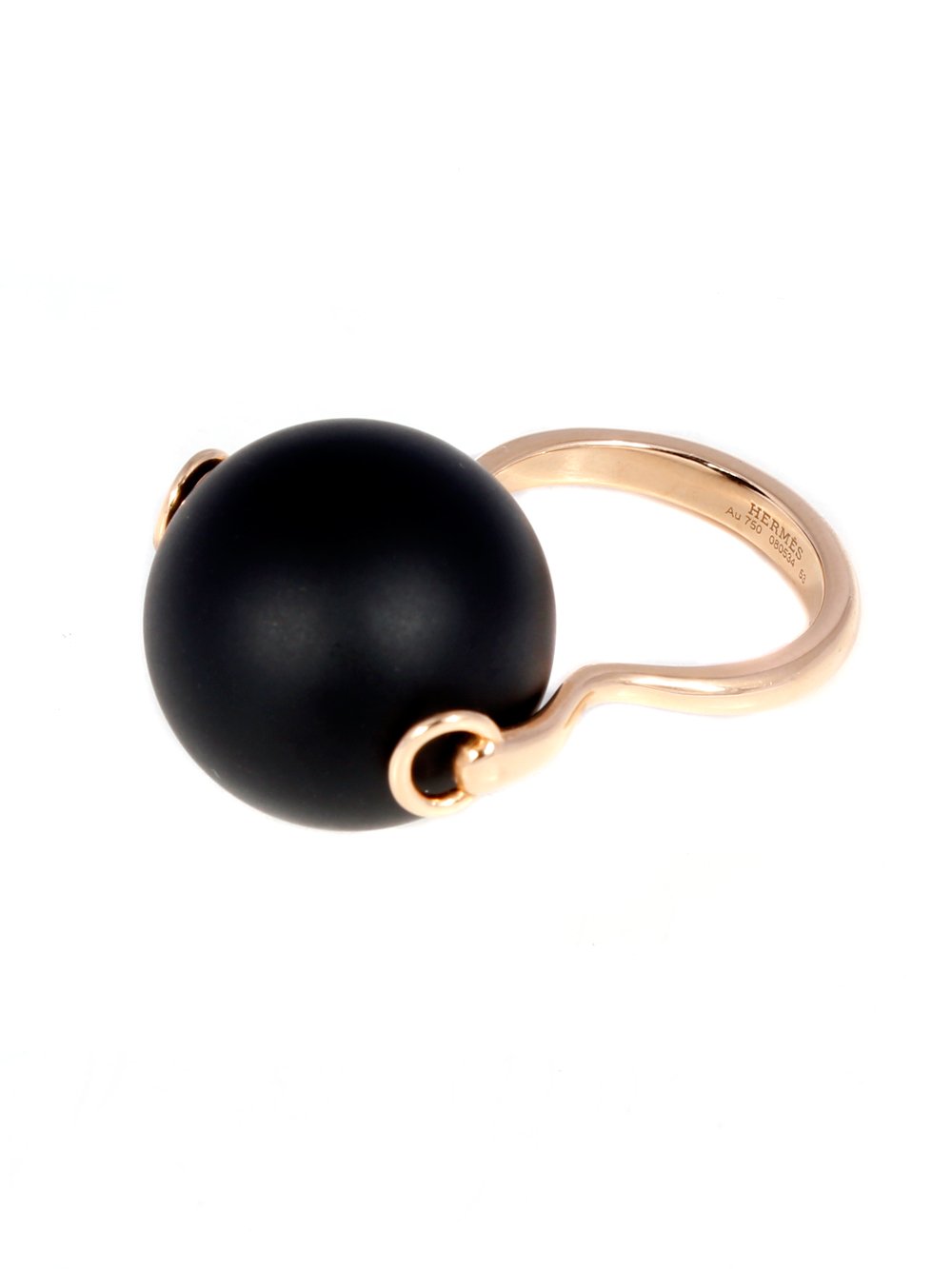 Hermes Onyx Rose Gold Ring
