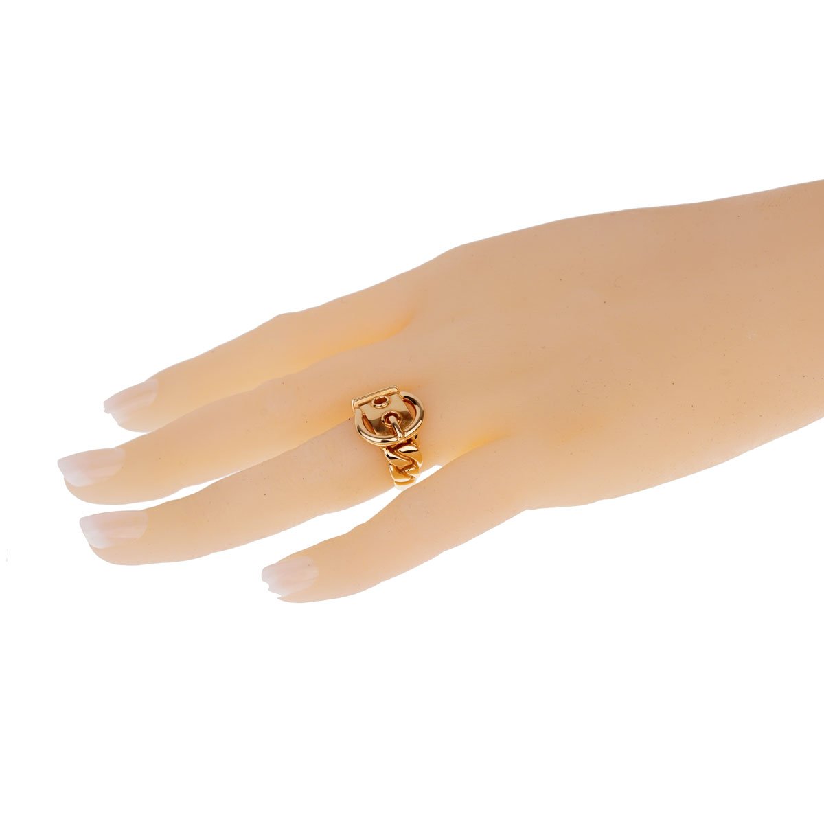 Hermes Paris Belt Buckle Yellow Gold Ring Sz 5 1/2