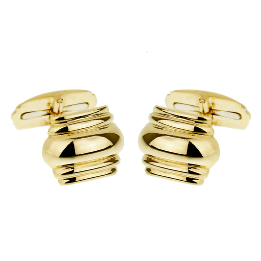 Hermes Paris Vintage Yellow Gold Cufflinks