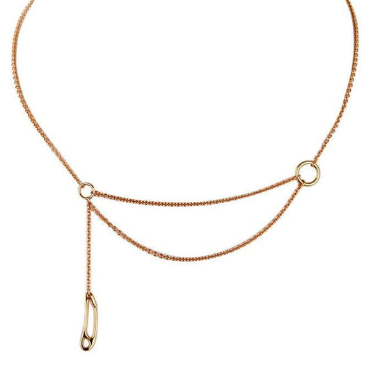 Hermes Punk Rose Gold Drop Necklace