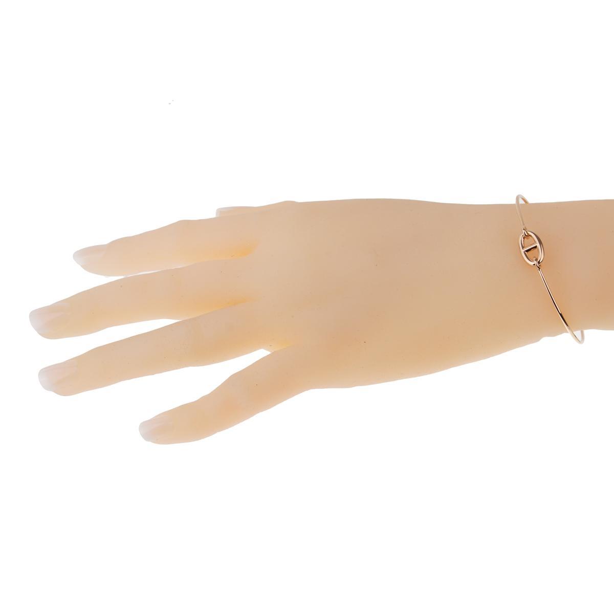 Hermes Ronde Rose Gold Bangle Bracelet