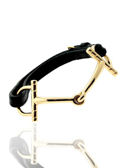 Hermes Stirrup Gold, Leather Bracelet