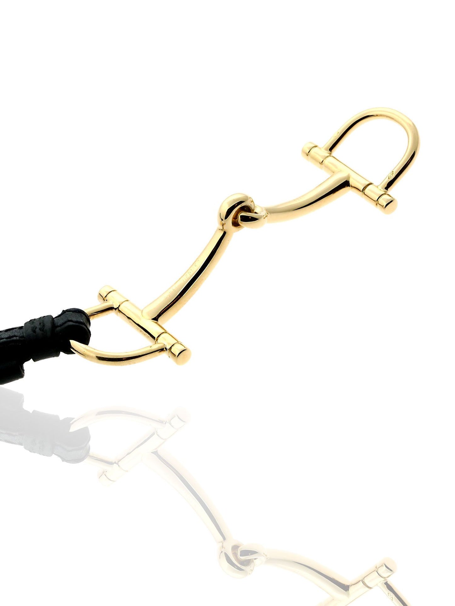 Hermes Stirrup Gold, Leather Bracelet