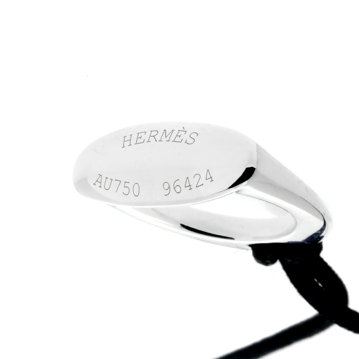Hermes Stirrup White Gold Necklace