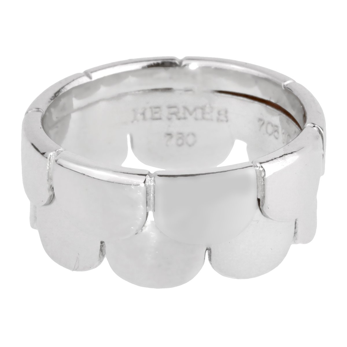 Hermes White Gold Arch Band Ring