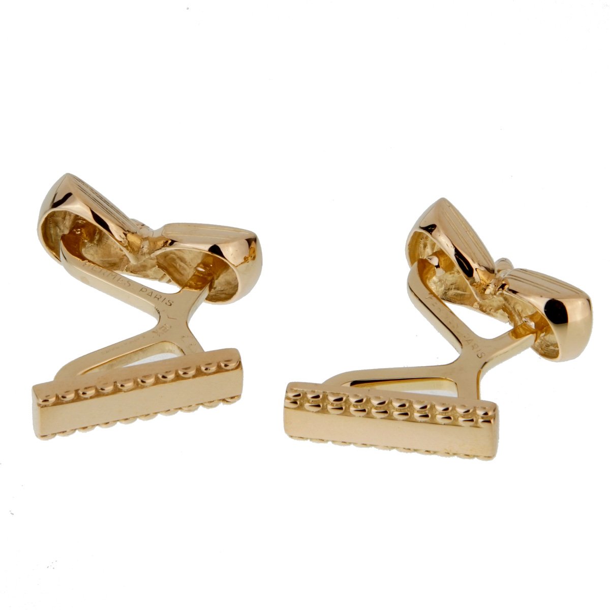 Hermes 18k Yellow Gold Golf Club Cufflinks