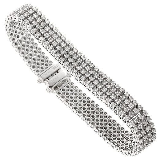 Ladies 7ct Diamond White Gold Tennis Bracelet
