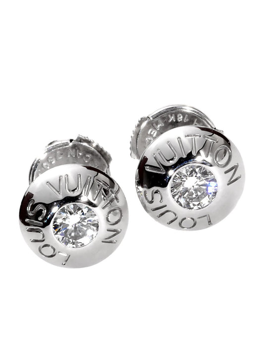 Louis Vuitton Diamond White Gold Earrings