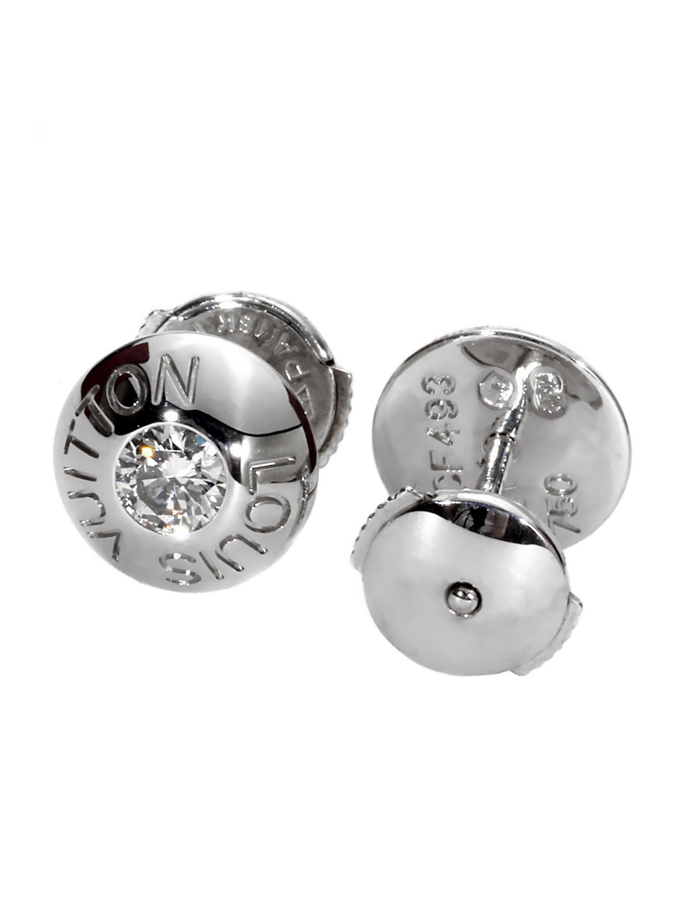 Louis Vuitton Diamond White Gold Earrings