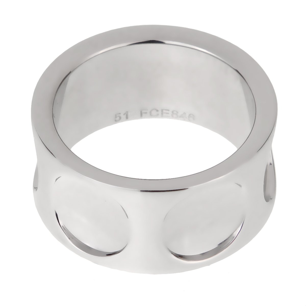 Louis Vuitton Empreinte White Gold Band Ring