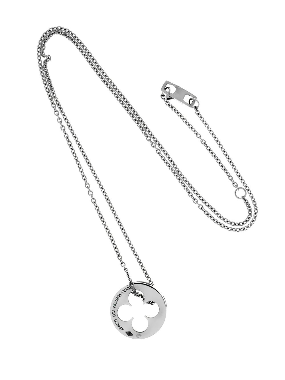 Louis Vuitton Empreinte White Gold Necklace Q93125