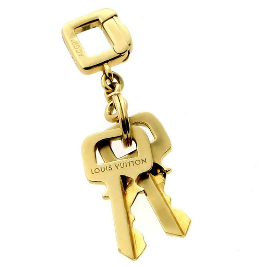 Louis Vuitton Gold Key Pendant Charm Necklace