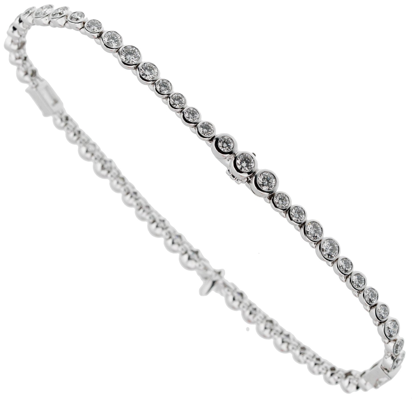 Louis Vuitton High Jewelry Diamond White Gold Tennis Bracelet