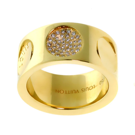 Louis Vuitton Large Empreinte Diamond Gold Ring
