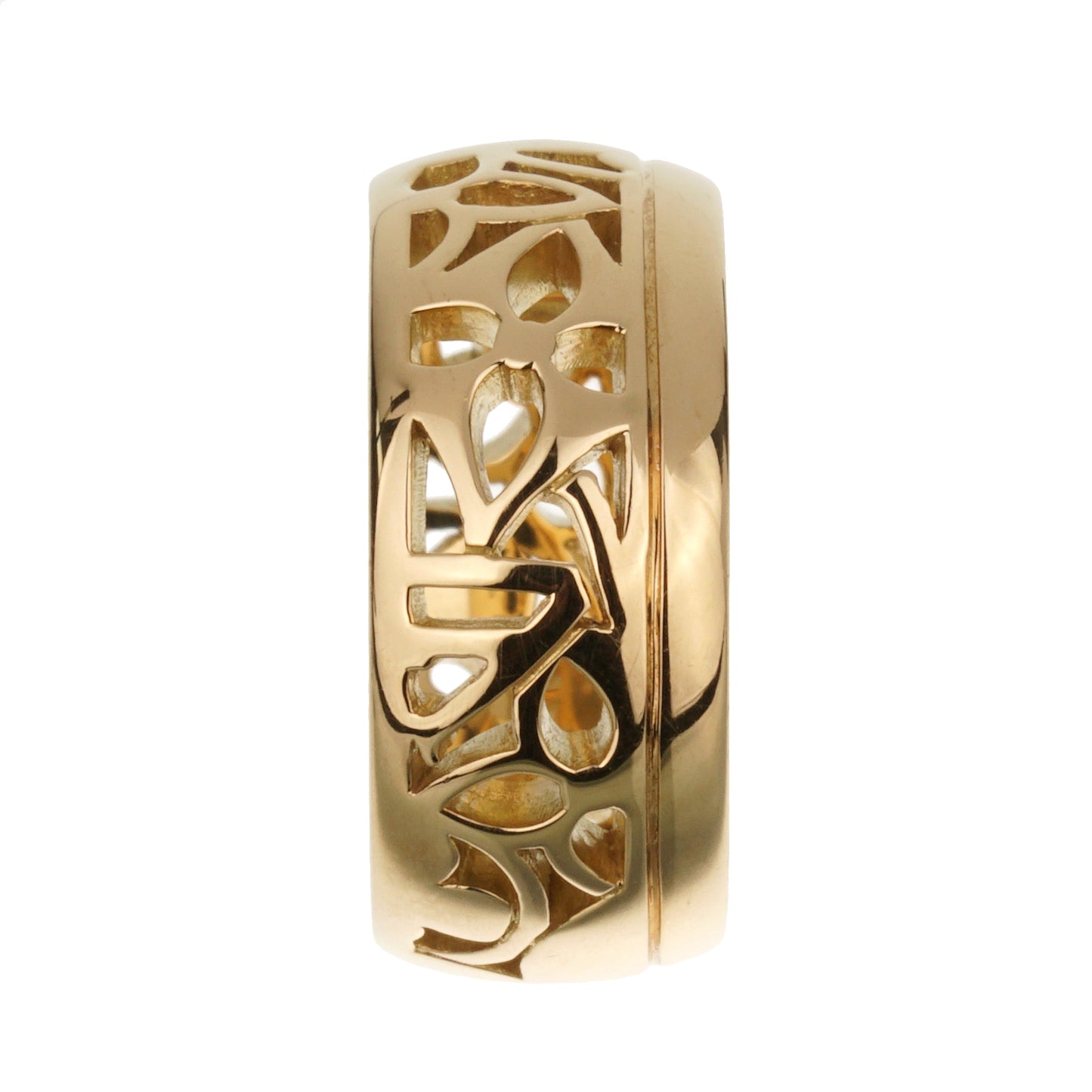 Louis Vuitton Monogram Yellow Gold Cocktail Band Ring Sz 5